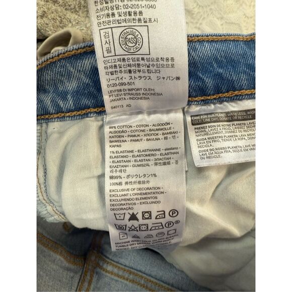 Levi’s Wedgie Straight Frayed Hem Button Fly Jeans sz 28 EUC - Picture 7 of 7